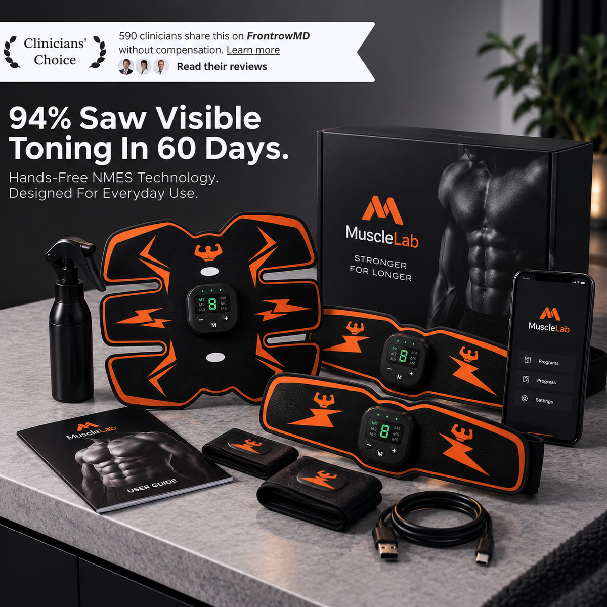 MuscleLabs™ Ab Stimulator – 20,000 Reps in 20 Minutes